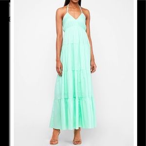 New Express Tiered Halter Maxi Dress